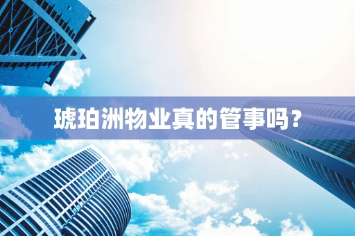 琥珀洲物业真的管事吗？