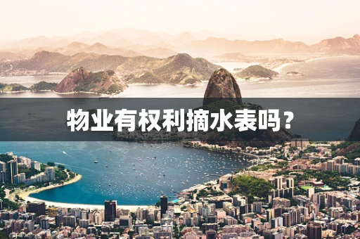 物业有权利摘水表吗？