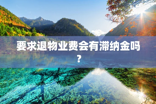要求退物业费会有滞纳金吗？