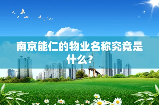 南京能仁的物业名称究竟是什么？