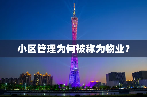 小区管理为何被称为物业？