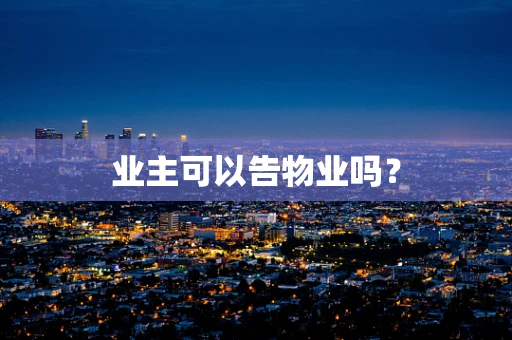业主可以告物业吗？