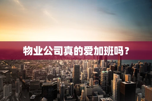 物业公司真的爱加班吗？