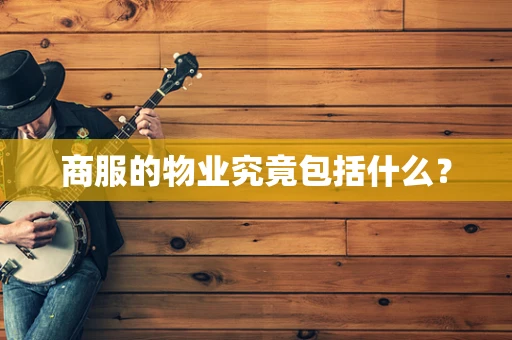 商服的物业究竟包括什么？