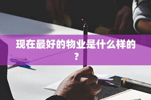 现在最好的物业是什么样的？