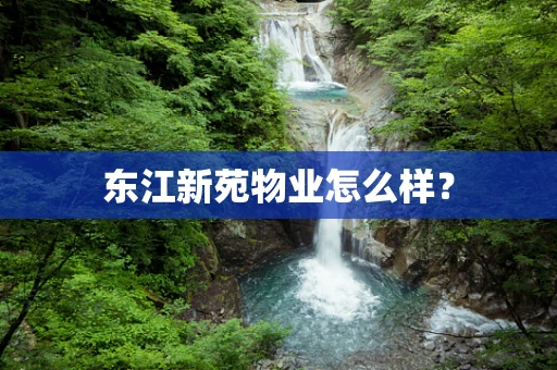 东江新苑物业怎么样？