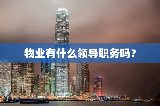 物业有什么领导职务吗？