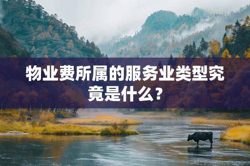 物业费所属的服务业类型究竟是什么？