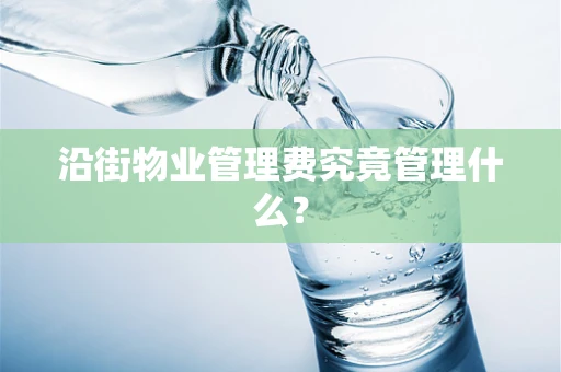 沿街物业管理费究竟管理什么？