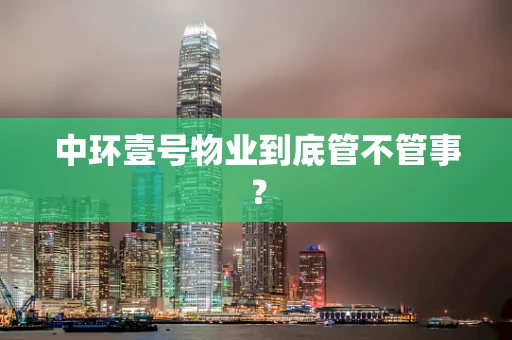 中环壹号物业到底管不管事？