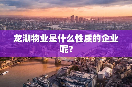 龙湖物业是什么性质的企业呢？
