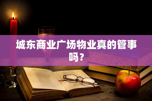 城东商业广场物业真的管事吗？