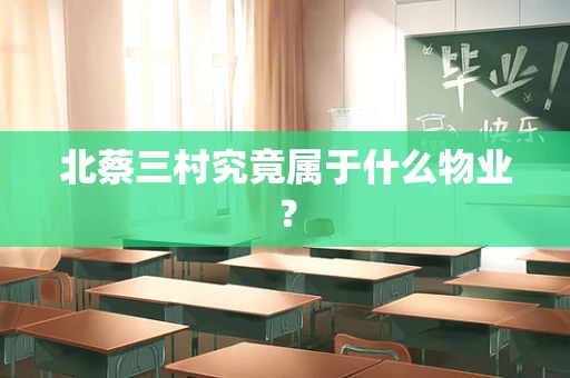 北蔡三村究竟属于什么物业？