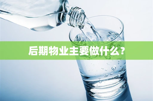 后期物业主要做什么？