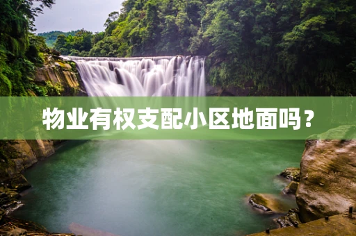 物业有权支配小区地面吗？