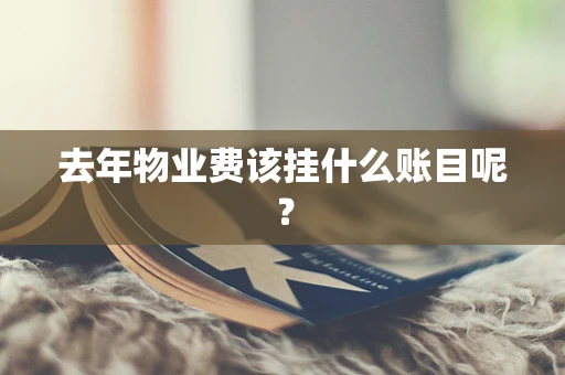 去年物业费该挂什么账目呢？