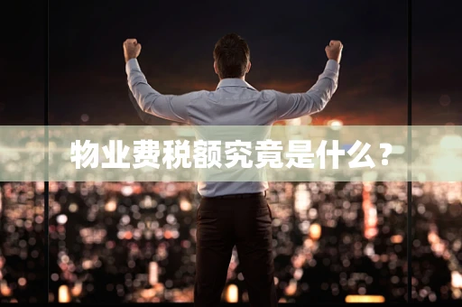 物业费税额究竟是什么？