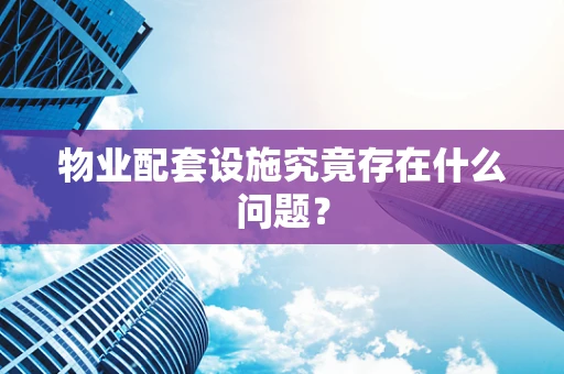 物业配套设施究竟存在什么问题？