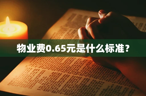 物业费0.65元是什么标准？