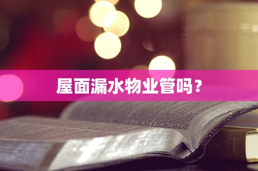 屋面漏水物业管吗？