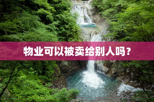 物业可以被卖给别人吗？
