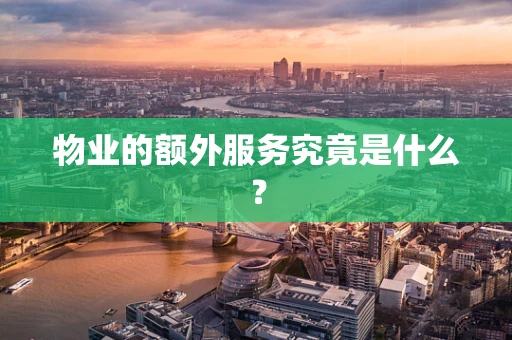 物业的额外服务究竟是什么？