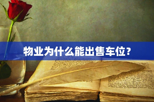 物业为什么能出售车位？