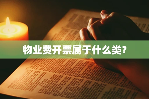 物业费开票属于什么类？
