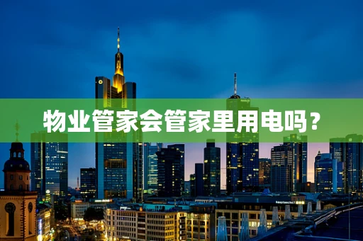 物业管家会管家里用电吗？