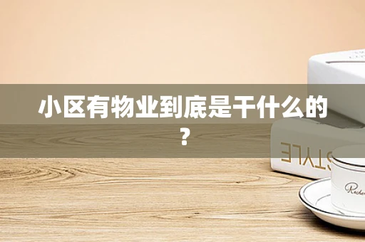 小区有物业到底是干什么的？