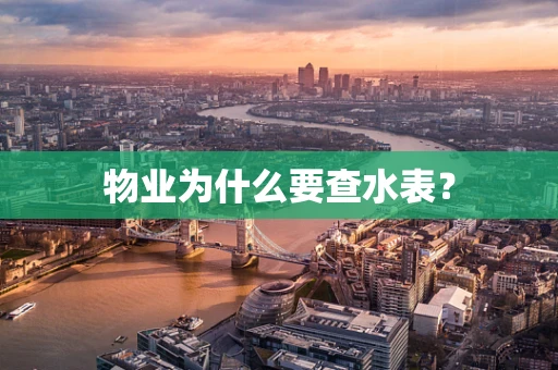 物业为什么要查水表？